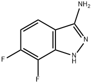3-氨基-6,7-二氟-1H-吲唑, 706805-37-0, 结构式