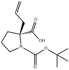 BOC-(S)-Α-烯丙基脯氨酸,706806-59-9,结构式