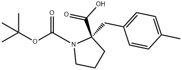 BOC-(S)-ALPHA-(4-METHYLBENZYL)-PROLINE, 706806-63-5, 结构式