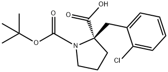 BOC-(R)-ALPHA-(2-CHLOROBENZYL)-PROLINE Structure