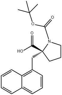 BOC-(R)-ALPHA-(1-NAPHTHALENYLMETHYL)-PROLINE Struktur
