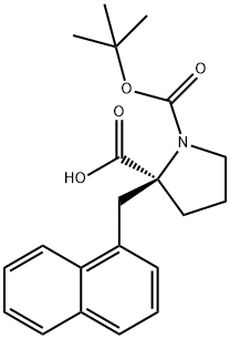 BOC-(S)-ALPHA-(1-NAPHTHALENYLMETHYL)-PROLINE, 706806-81-7, 结构式