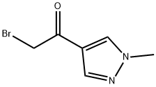 Ethanone, 2-bromo-1-(1-methyl-1H-pyrazol-4-yl)- (9CI) Struktur