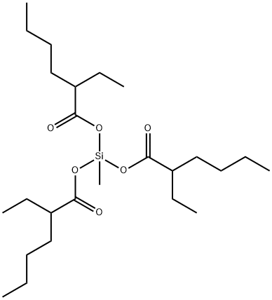 トリス(2-エチルヘキサン酸)メチルシリリジン 化学構造式