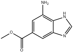 1H-Benzimidazole-5-carboxylicacid,7-amino-,methylester Structure