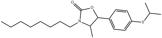 4-methyl-5-[4-[(1-methylethyl)thio]phenyl]-3-octyloxazolidin-2-one Structure