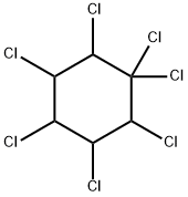 1,1,2,3,4,5,6-ヘプタクロロシクロヘキサン 化学構造式
