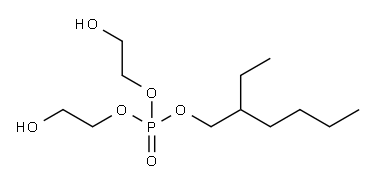 りん酸2-エチルヘキシルビス(2-ヒドロキシエチル) 化学構造式