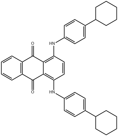 1,4-ビス[(4-シクロヘキシルフェニル)アミノ]-9,10-アントラセンジオン 化学構造式