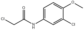 2-クロロ-N-(3-クロロ-4-メトキシフェニル)アセトアミド 化学構造式