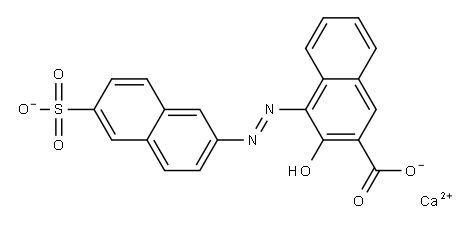 3-Hydroxy-4-(6-sulfo-2-naphtylazo)-2-naphthoic acid calcium salt Structure
