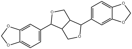 1,4-Bis(1,3-benzodioxole-5-yl)tetrahydro-1H,3H-furo[3,4-c]furan Structure