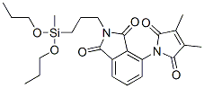3-(2,5-dihydro-3,4-dimethyl-2,5-dioxo-1H-pyrrol-1-yl)-N-[3-(methyldipropoxysilyl)propyl]phthalimide Struktur