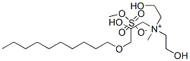 (3-decyloxy-2-hydroxypropyl)bis(2-hydroxyethyl)methylammonium methyl sulphate Struktur
