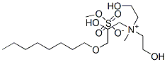 2-羟基-N,N-双(2-羟基乙基)-N-甲基-3-(辛氧基)-1-丙胺硫酸甲酯(盐), 70776-69-1, 结构式