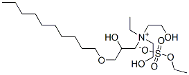 (3-decyloxy-2-hydroxypropyl)ethylbis(2-hydroxyethyl)ammonium ethyl sulphate Struktur