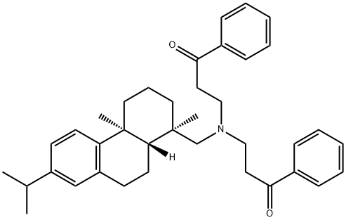 [1R-(1alpha,4abeta,10aalpha)]-3,3'-[[[1,2,3,4,9,10,10a-octahydro-1,4a-dimethyl-7-(1-methylethyl)-1-phenanthryl]methyl]imino]bispropiophenone|3,3'-[[[1,2,3,4,4A,9,10,10A,-八氢-1,4A,-二甲基-7-(1-甲基乙基)-1-菲基]甲基]亚氨基]双[1-苯基[1R-(1Α,4AΒ,10AΑ)]]-1-丙酮
