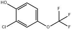2-クロロ-4-(トリフルオロメトキシ)フェノール 化学構造式
