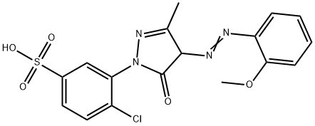 1-(2-CHLORO-5-SULFOPHENYL)-3-METHYL-4-(2-METHOXYPHENYL)AZO-2-PYRAZOLIN-5-ONE Structure
