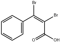 (Z)-2,3-Dibromo-3-phenylpropenoic acid Structure