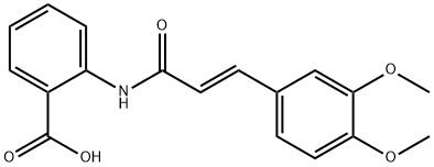 2-[(E)-3,4-ジメトキシシンナモイルアミノ]安息香酸 化学構造式