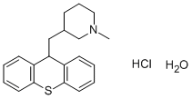 1-甲基-3-(9H-噻吨-9-甲基)哌啶盐酸盐一水合物, 7081-40-5, 结构式