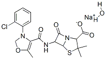 氯唑西林钠一水合物,7081-44-9,结构式