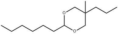 2-己基-5-甲基-5-丙基-1,3-二恶烷, 7081-83-6, 结构式