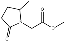 2-メチル-5-オキソ-1-ピロリジン酢酸メチル 化学構造式