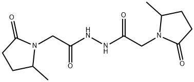 1,2-ビス[(2-メチル-5-オキソ-1-ピロリジニル)アセチル]ヒドラジン 化学構造式
