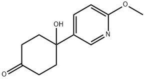 4-羟基-4-(6-甲氧基吡啶-3-基)环己酮 结构式