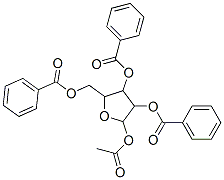 (5-acetyloxy-3,4-dibenzoyloxy-oxolan-2-yl)methyl benzoate Struktur