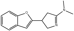 3-(ベンゾフラン-2-イル)-3,4-ジヒドロ-N,N-ジメチル-2H-ピロール-5-アミン 化学構造式
