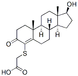 4-(carboxymethylmercapto)testosterone 化学構造式