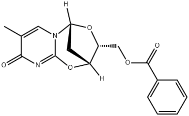 5'-O-ベンゾイル-2,3'-アンヒドロチミジン 化学構造式