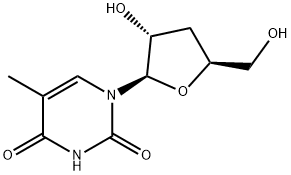 3'-脱氧-5-甲基尿苷 结构式