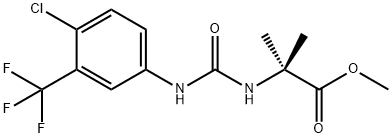 methyl 2-[[4-chloro-3-(trifluoromethyl)phenyl]carbamoylamino]-2-methyl -propanoate Struktur