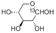 D-キシロース(1-13C) 化学構造式