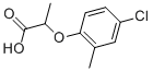 rac-(R*)-2-(4-クロロ-2-メチルフェノキシ)プロパン酸 化学構造式
