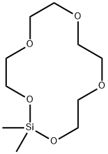 二甲基硅杂-14-冠醚-5 结构式