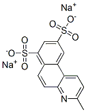 3-Methylbenzo[f]quinoline-7,9-disulfonic acid disodium salt Struktur