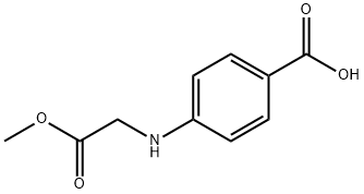 4-[(2-メトキシ-2-オキソエチル)アミノ]安息香酸 化学構造式