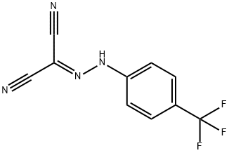 2-(2-[4-(TRIFLUOROMETHYL)PHENYL]HYDRAZONO)MALONONITRILE 结构式