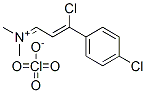 Methanaminium, N-3-chloro-3-(4-chlorophenyl)-2-propenylidene-N-methyl-, perchlorate Structure