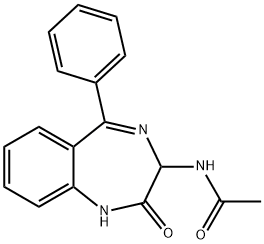 N-(2-OXO-5-PHENYL-2,3-DIHYDRO-1H-BENZO[E][1,4]DIAZEPIN-3-YL)-ACETAMIDE Struktur