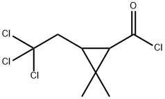 2,2-Dimethyl-3-(2,2,2-trichloroethyl)cyclopropanecarbonyl chloride Struktur