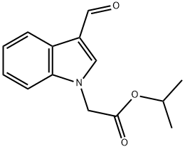 (3-ホルミル-1H-インドール-1-イル)酢酸イソプロピル 化学構造式