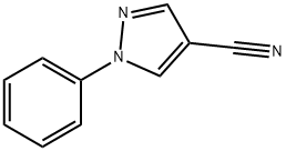 1 -苯基-1H -吡唑- 4 -腈,709-04-6,结构式
