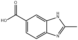 2-メチル-1H-ベンズイミダゾール-5-カルボン酸 化学構造式