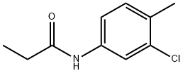 N-(3-Chloro-4-methylphenyl)propanamide 结构式